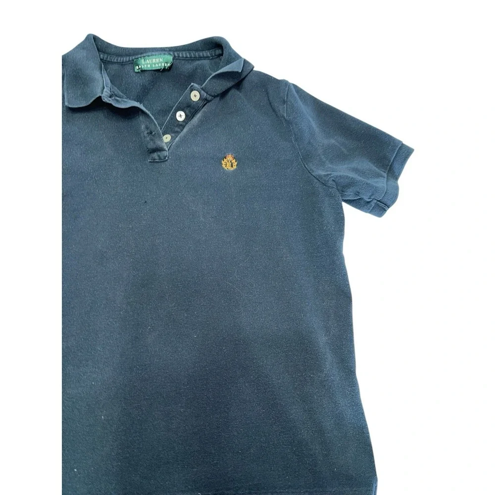Lauren By Ralph‎ Lauren Women's Polo Shirt Navy Blue Size Large?